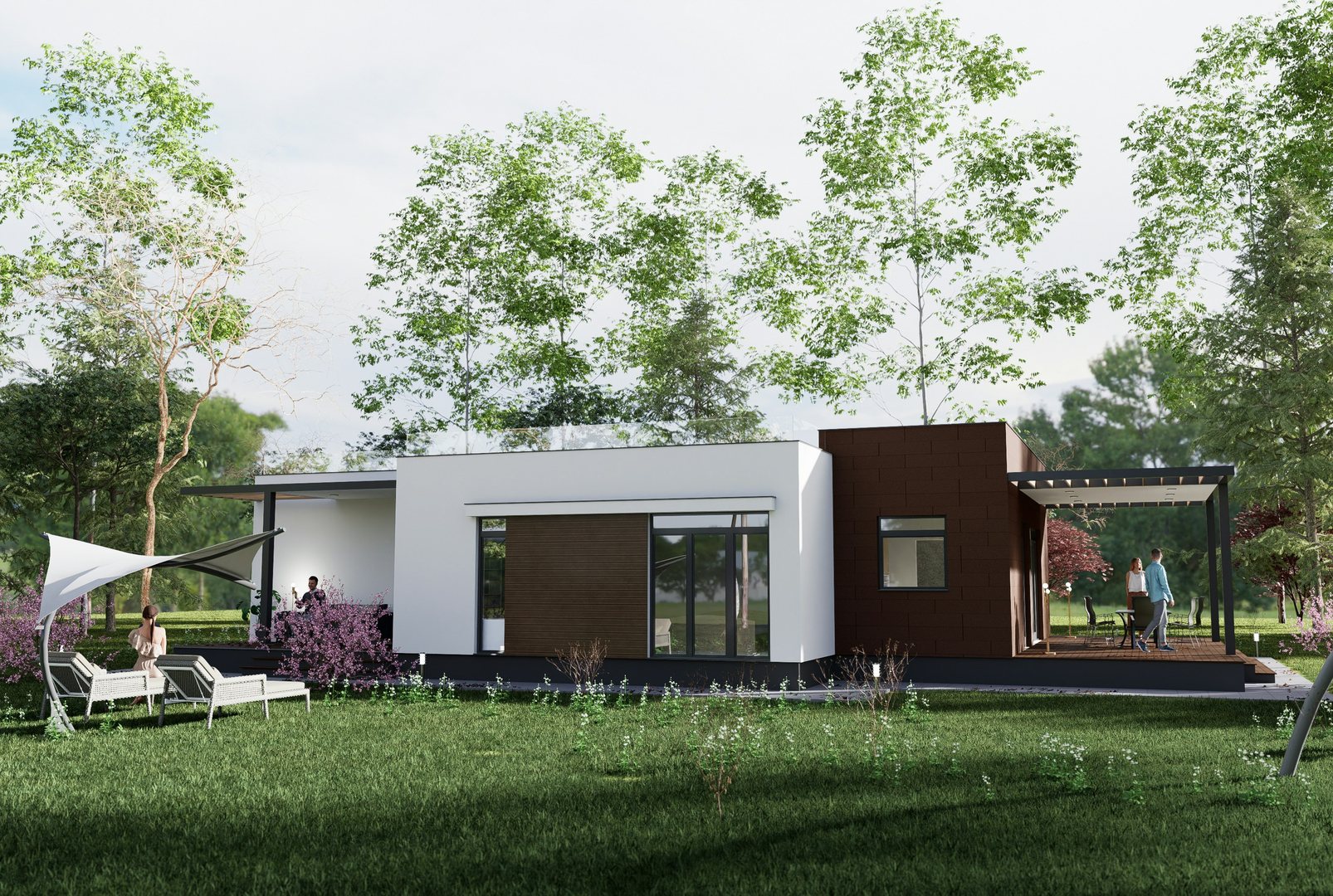Modernes Wohnhaus mit Pool